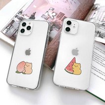 곤룐 쨀리공장 복숭아수박 소프트젤리케이스 아이폰X/XS:복숭아쨀리, 1개