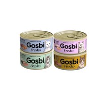 [고스비] 프레스코 주식캔 어덜트 4종 맛보기 70g × 4개