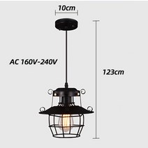 산업 샹들리에 빈티지 레스토랑 조명 커피 숍 의류 매장 바 전구 포함 160V-240V 악세서리 밝은 고급스, 11 type10_01 웜 화이트