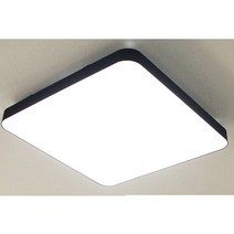 국산 LED 무타공 방등 50W 사각 거실등 블랙 화이트 침실천장등 전등교체 침실등 LED전등