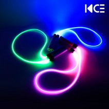 KCE 줄넘기 네오빔 LED 다이어트 야광줄넘기, 네오핑크(손잡이핑크)