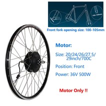 전기 자전거 출퇴근 세금 없음 36v 500w 변환 키트 허브 모터 휠 lcdled 휠, 협력사, 24인치, 앞바퀴만