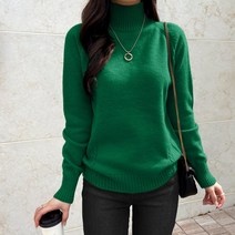데일리앤 누디 여성 루즈핏 터틀넥 폴라 니트