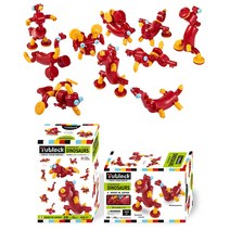 Tublock 공룡 스타터 세트 (26 개) 창의적이고 교육적인 벽돌 조립 장난감 소녀와 소년 공룡 조립 블록 세트 혁신적인 곡선 블록 움직이는 조각