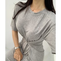 모딕트 세상편한 여름 고져스 허리 단추 라인 반팔 롱원피스