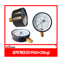 압력게이지 50파이 25kg / 지시압력계 / 압력측정기 / 압력계, B타입, 1개