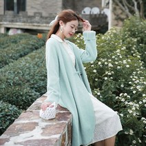 Z3JC 나른한 바람 속에 롱 빈티지 니트 카디건