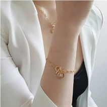 데일리 심플 체인 여자 목걸이 팔찌 샹달체인동글