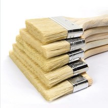 페인트붓 도배도구 붓 청소붓 평붓 막붓 두꺼운모 나무 브러쉬 1~8인치, 1개