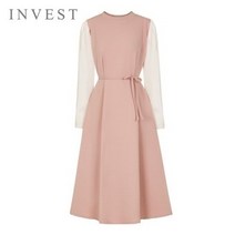 내추럴소매배색롱원피스_VI3S1OP3340