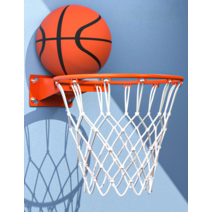 농구링 농구대 림 골대 그물망 벽걸이 네트 쇠링 실내, 9 링망 x2 +확장나사 블랙