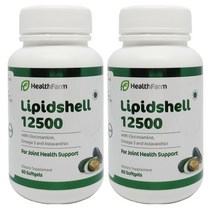 Healthfarm Green Mussel LipidShell 뉴질랜드 헬스팜 초록입홍합 영양제 12 500mg 60캡슐 2통