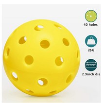 야외 피클볼 공 스포츠용 40 홀 하이비스 광학 USAPA 표준 볼, 5 12pcs Yellow