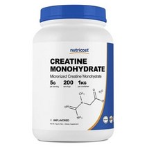Nutricost 마이크로나이즈드 크레아틴 모노하이드레이트, 1kg, 2개