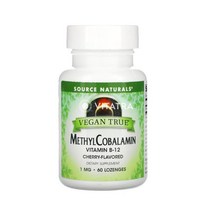 Source Naturals 소스네추럴스 메틸코발라민 비타민 B-12 1mg 60정