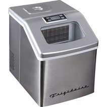 FRIGIDAIRE EFIC452-SS 40파운드 초대형 투명 메이커 스테인리스 스틸 사각 얼음 만들기, 만드는 사람