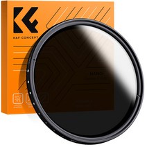 K&F CONCEPT 슬림 가변 ND필터 ND2-ND400, 77mm, KV32