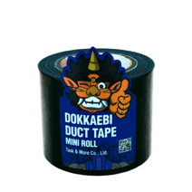 테스크 도깨비 덕트테이프(DUCT TAPE) 미니롤 BLACK 덕테이프 청테이프 면테이프, 50mm X 5m