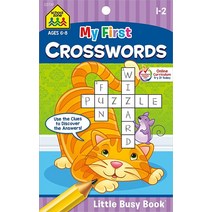 School Zone My First Crosswords Workbook Ages 6 to 8 1st 2nd Grade Activity Pad Word Puzzles Search