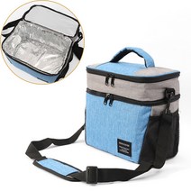 JH 휴대용 보냉 보온 백 7리터 가방 아이스 박스 보냉백, 7L, 블루