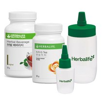 허벌라이프 허벌티+ 엔알지티 + 파우더용기 300ml + 티용기 50ml, 운동할때 다이어트도움 허벌티 세트