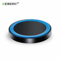 KEBIDU 5W Qi 무선 충전기 iPhone X Xs 용 MAX XR 8 plus 삼성 호환 S8 S9 Plus 고속 충전 참고 9 USB 전화 패드, [01] 보편, [01] Black