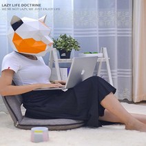 접이식의자 횟집좌식의자 1인용앉은뱅이 등받이 리클라이너 1인용쇼파 소파 릴렉스체어, 블루