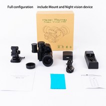 야간 투시경 투시 망원경 적외선 고배율 나이트비전 비전 고글 녹색 Mono ul r 와이파이 10 0p 장치 범위 사냥 감시를위한 200m/656ft 헬멧, 02 with mount