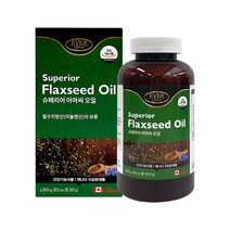 슈페리어 아마씨오일 1000mg 365캡슐 리놀렌산650mg함유, 2개, 365정