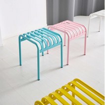 Sunshine 메탈 인테리어 스툴 발받침 낮은의자 디자이너체어, 카키