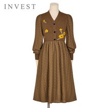 [인베스트] 플라워자수배색원피스_VI2W1OP3751