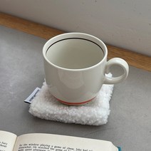 뽀글이 양털 컵받침 패브릭 티코스터 테이블소품 티매트 컵받침대, 화이트