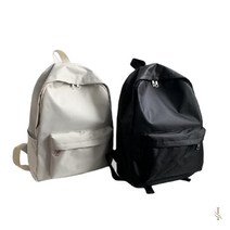 데일리 학생 캐주얼 가방 무지 백팩 블랙 아이보리