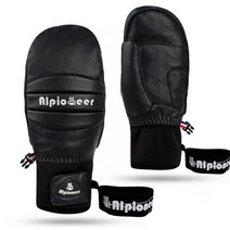 스노우보드바인딩 고글 데크 스키 바인더 장갑 보드 장갑 남여 공용 정품 가죽 겨울 모빌 오토바이 사이클링 방수 방풍 눈 장갑, 블랙 해리스, 엑스