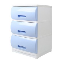 플라팜 베이비 서랍장 3단, 블루, 1개
