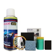 크린라이트 아톰(2~3대용)수출형모델(재료+사포8장) UV차단헤드라이트복원제