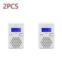 가스 일산화탄소 감지기 경보 사운드 라이트 경고 배터리 부족 표시기 CO 모니터 가정용 전원, 2PCS