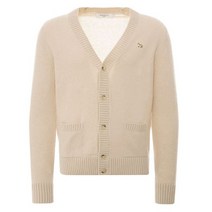 [메종키츠네] 22FW 폭스 패치 브이넥 가디건 HW00503KT1006 H170