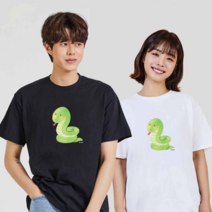 오너클랜 메롱메롱뱀 디지털프린팅 인쇄티셔츠 반팔티 오버핏