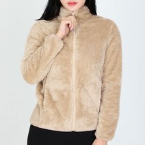여성 포근한 겨울철 후리스 자켓