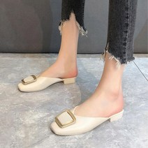 사무실 뮬 여성로퍼 구두형 슬리퍼 뮬슬리퍼힐 여름