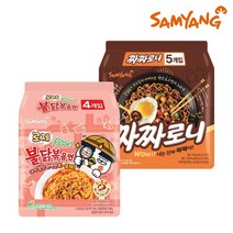 삼양 로제불닭볶음면 4입 + 짜짜로니 5입, 없음