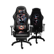 마블 스튜디오 어벤저스 게이밍의자 게이밍체어 게임용 스파이더맨 아이언맨 목쿠션 등쿠션포함, A 스파이더맨 여  + 메탈 + 조절가능