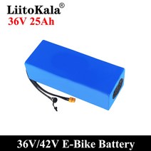 전기 자전거 배터리 liitokala 36v 20ah 30ah 25ah 15ah 18650 리튬 오토바이 스쿠터 30a bms xt60 플러그, 36v25ah-10s8p