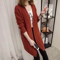 루즈핏가디건 긴 카디건 여성 스웨터 가 겨울 긴 니트 스웨터 카디건 재킷 느슨한 겉옷 탑 의류