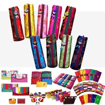 파앤카코리아-국내산 P11 칠색 누비 필통 (소), 색상:블루, 단품