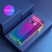 플라즈마 충전식 라이터 전기 휴대용 터치 스크린 usb 풍선 제트 불꽃 터보 부탄 가스 시가 아크 불꽃없는 smoker men gift, kj908-아이스 컬러