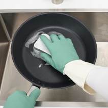 이케아 예쁜투톤 컬러고무장갑 청소 설거지 김장, 그린M