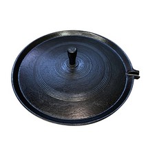 국내산 청주금속주물 길들인 무쇠솥뚜껑 무쇠삼겹살 불판 고기판 양면 프라이팬 전골 미니 무쇠팬, 01무쇠 솥뚜껑불판65cm