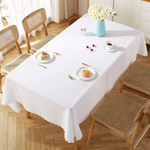 대형 식탁보/ 큰 테이블보/웨딩 화이트 8~10인용-220x150cm / 국내 당일발송-신데렐라 데코, 8~10인용(220x150cm), 웨딩 화이트